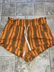 NWOT BDG X Urban Outfitters Frankie Paperbag Micro Short in Orange Medium - Picture 1 of 2