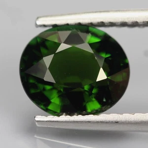 2.66Cts Forest Green Oval Shape Copper Bearing Tourmaline Gemstone From NIGERIA - Picture 1 of 3