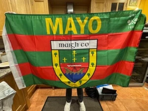 Ireland County MAYO 5 x 3 ft STRIPED Flag County Name in English & Irish - Picture 1 of 1