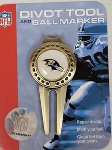 NFL Baltimore Ravens - Golf Divot Tool & Ball Marker, NEW - Picture 1 of 3