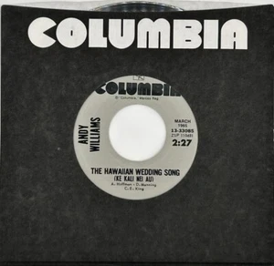 Andy Williams-Hawaiian Wedding Song/Canadian Sunset New & Unplayed 45 MINT (M) - Picture 1 of 4