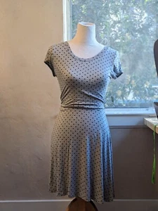 fit and flare retro vintage heart print heather gray skater dress fit and flare - Picture 1 of 7
