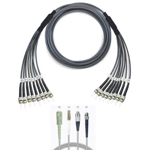 120M~500M 8 Cores TPU Outdoor LC-LC/FC/ST/SC OM2 Armored Fiber Optic Patch Cable - Picture 1 of 14
