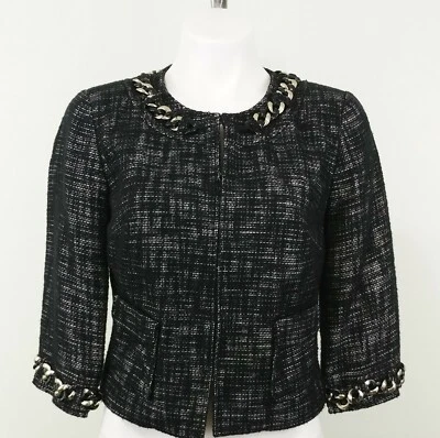 East 5th Women Blazer, Size S, black/white, 68% Cotton, 32% Polyester - Image 1 of 4