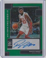 2022-23 Donruss Optic #SS-RON Royce O’Neale Signature Series Auto Green Prizm