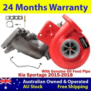 GEN1 High Flow Turbo No Actuator+Oil Feed Pipe For Kia Sportage - Picture 1 of 16