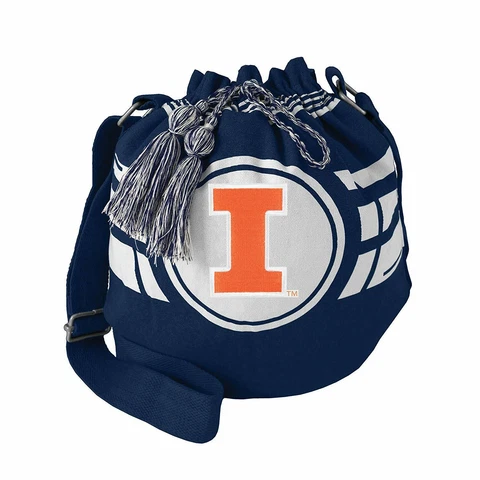 NCAA Illinois Fighting Illini Ripple Drawstring Bucket Bag Cover