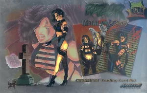 RASIERMESSER 2 METALL UND FLEISCH 1996 KROME PRODUCTIONS CHROM JUMBO PROMO KARTENBLATT - Bild 1 von 2