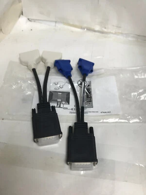 4T606 A01 - DELL Y-Splitter Video Cable Set of 2: Dual DVI D and VGA channels. - Image 1 of 2