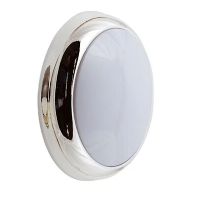 LEDBRITE LED Ceiling Light Chrome Bulkhead CCT Switchable 18W Round Emergency IP65