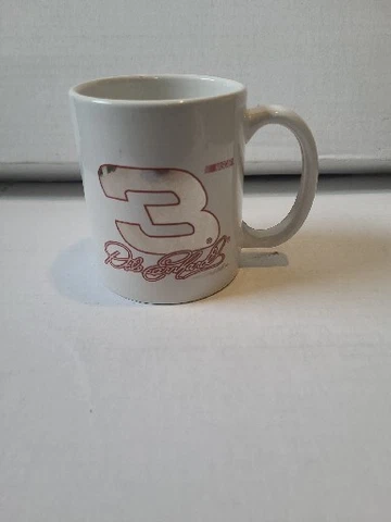 Dale Earnhardt Sr. NASCAR #3 White Coffee Mug Cup "The Intimidator" 2001 Cover