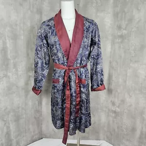 Accappatoio kimono vintage anni 70 San Michele satinato tricel multicolore paisley - Foto 1 di 11