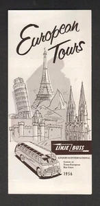 1956 LINJEBUSS EUROPEAN TOURS Brochure Schedule Travel - Picture 1 of 3