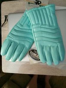 Vintage 80s Black Sheep Teal Winter Ski Gloves Waterproof Thermolite Lg Unisex - Picture 1 of 6