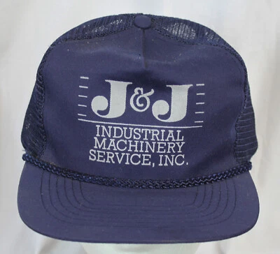 Vtg Snapback Mesh Hat Trucker J&J Industrial Machinery Service Farm Otto Unworn - Image 1 of 4