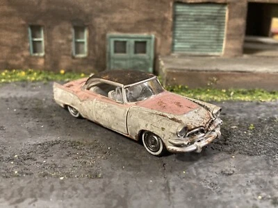 Dodge Royal Lancer 1955 oxidado desgastado personalizado 1/64 diecast proyecto granero encontrar M2 Foto 1 de 4