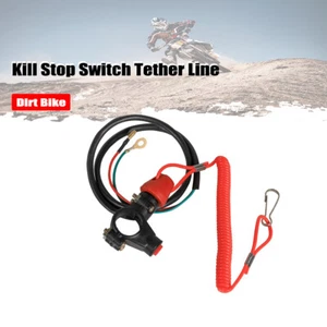 Universal Tether Line Kill Stop Switch 50cc-250cc ATV Dirt Bike For -/ Yamaha - Picture 1 of 9