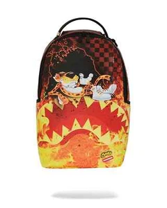 Cheeto Fire DLXSV Sprayground Rucksack🔥Neu Schwarz Kariert Büchertasche Schultasche - Bild 1 von 9