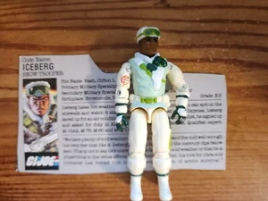 Figura de acción de colección 1986 Gi Joe Iceberg con tarjeta de archivo de Hasbro - Imagen 1 de 4