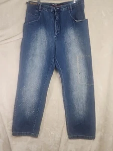 Phat Farm Jeans 36x33 (Innennaht misst 31) blau Baggy Loose Streetwear Denim Y2K - Bild 1 von 13