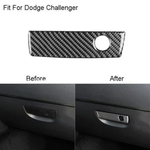 For Dodge Challenger 2008-2014 Carbon Fiber Storage Box Handle Cover Trim Decor - Foto 1 di 11