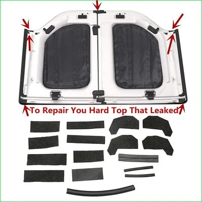 Hard Top Seal Kit for 2007-2018 Jeep Wrangler JK 17-PACK Interior Accessories Foto 1 de 4