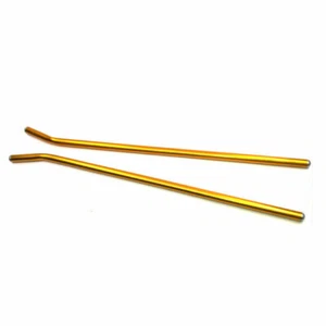 2Pcs Yellow Aluminum Skid Pipe For T-rex TREX 500 Helicopter - Picture 1 of 4