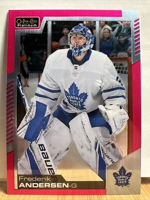 Frederik Andersen   2020-21 O-Pee-Chee  Platinum   Matte Pink   #46  Maple Leafs - Image 1 of 2