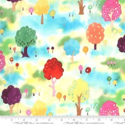 FANCIFUL FOREST 3 yards MODA Fabric Yellow MOMO fantasy Quilting Sewing 33572-12 - Image 1 of 3