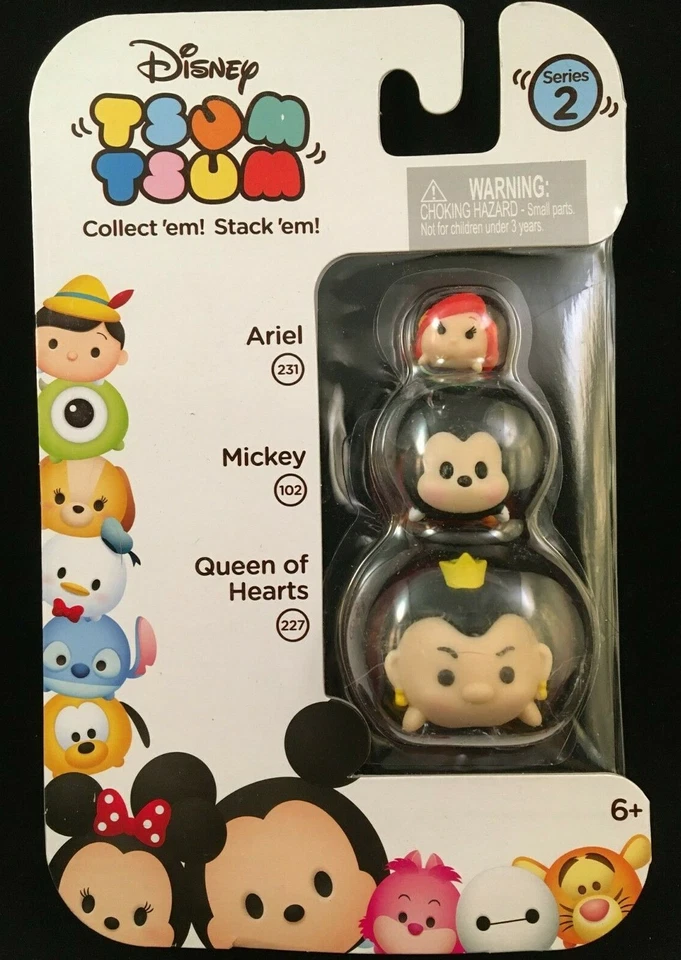 Disney Tsum Tsum Series 1 Ariel 231 Mickey 102 Queen of Hearts 227 Mini Toy