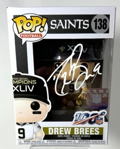 NO Saints DREW BREES Hand Signed Funko Pop Football Figure #138 AUTO - BAS - Picture 1 of 4