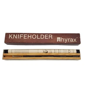 Vintage Hyrax Inc Magnetic Wooden Wall Knife Holder Stainable NOS 1970s RARE 12" - Picture 1 of 13