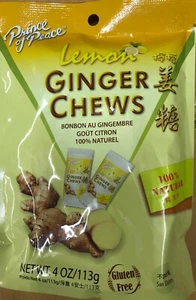 Paquete de 2 caramelos de jengibre Prince of Peace limón 100 % naturales 4 oz (envío gratuito) - Imagen 1 de 1