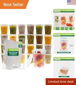 BPA Free Food Storage Containers - 32 oz Deli Containers with Lids (24 Set) - Picture 1 of 10