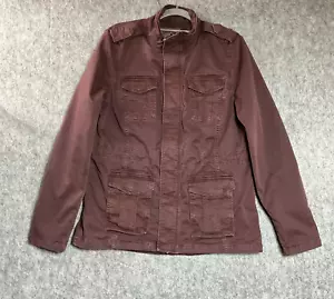 Lucky Brand Jacke Damen Medium rot Taschen Reißverschluss Utility Militär robust Grunge - Bild 1 von 11