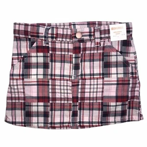 NWT Gymboree Pink Black Plaid Faux Patchwork Skirt Girl’s 4 - Picture 1 of 8