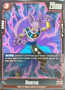 Dragon Ball Super Fusion World Beerus, God Of Destruction #FB04-017 UC - Picture 1 of 2