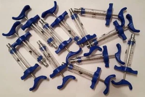 12 latas jeringas 20 ml barril de plástico irrompible cerradura ganado veterinario - Imagen 1 de 1