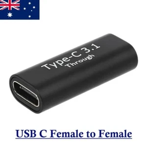 USB-C Type C Female to Female Extension Joiner Adapter Converter Cable Coupler - Picture 1 of 5