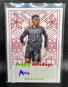 2023 Leaf Happy Holidays #BA-AM2 AMARI MILLER Auto - Leeds United - Picture 1 of 2