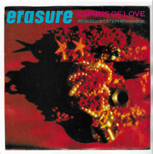 ERASURE - CHAINS OF LOVE / DON'T SUPPOSE - 1988 7" 45rpm RECORD w/PICTURE SLEEVE