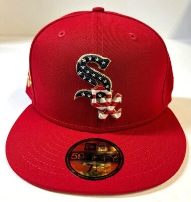 Chicago White Sox MLB  2023 Fourth of July NE Fitted Hat~ Red - Image 1 of 4
