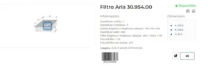 FILTRO ARIA BMW SERIE 5 E34 524 TD 1988->1991 UFI - Foto 1 di 2
