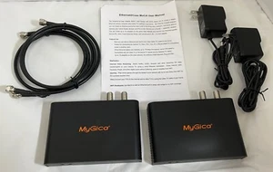 2 PACK KIT Mygica MC-2210 Bonded MoCA 1.1 Adapters Ethernet Over Coax Network - Picture 1 of 4