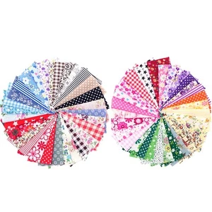 Cotton Fabric Craft Linen Square 50 pcs 4x4 Inch Precut Patchwork Quilting - Picture 1 of 5