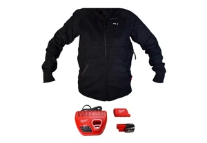 Milwaukee 336B-21L M12 Li-Ion Women's Black Heated Jacket Hoodie Kit (Large) - Picture 1 of 5
