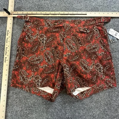 Brooks Brothers Paisley Swim Shorts Men’s M – Red, Lined, Stretch, Pockets 141 - Изображение 1 из 4