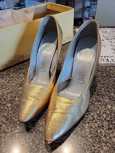 Vintage citations soft steps gold high heel shoes size 6 - Picture 1 of 10
