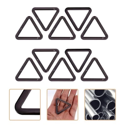 2 Sets  10 Pcs Bag Suitcase Clothing Accessories Triangle Buttons (Black) - Image 1 of 4