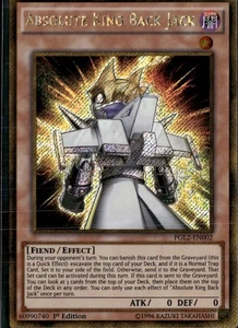 Yu-Gi-Oh! Absolute King Back Jack PGL2-EN002 Oro Secreto Raro 1ª Edición Casi Nuevo - Imagen 1 de 1